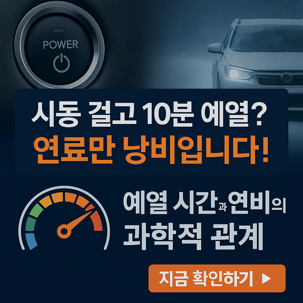 겨울철 자동차 예열, 아직도 10분씩? 모르면 연료만 낭비합니다~!
