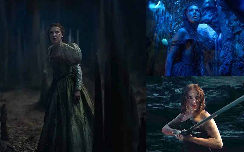 넷플릭스 댐즐에서 용굴을 헤메고 있는 엘로디 공주