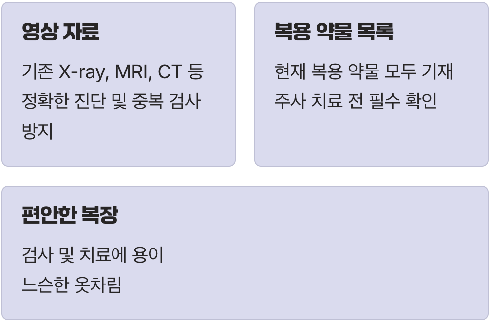 처음 방문할 때 준비하면 좋은 것들