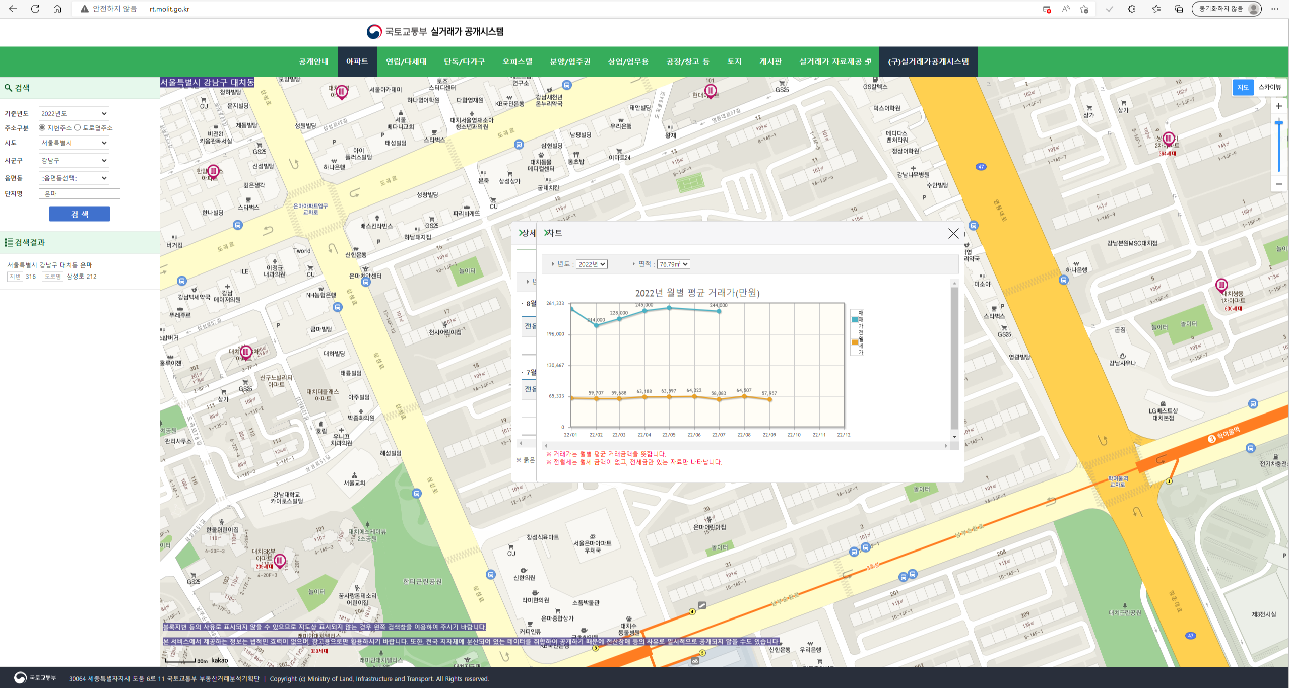 전월세 거래내역 조회