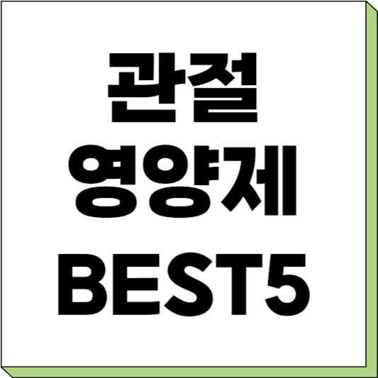 관절 필수 영양제