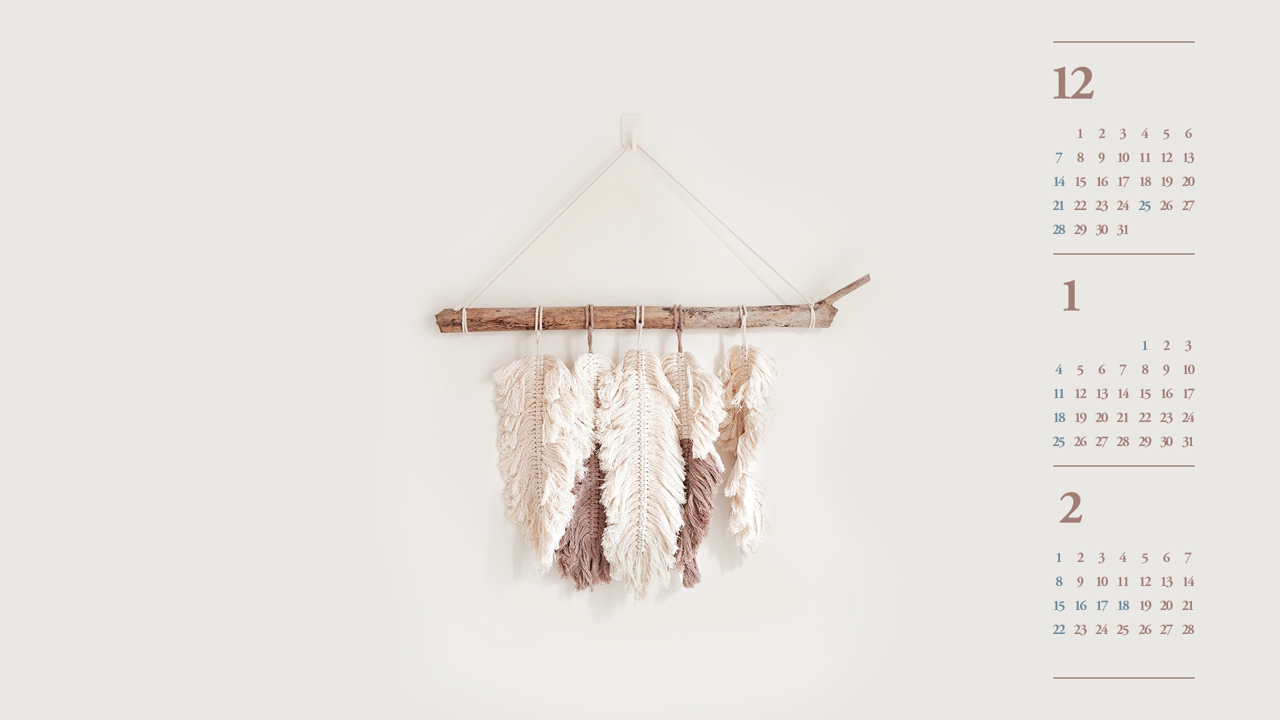 09 벽장식 B - 2026년1월 달력배경화면