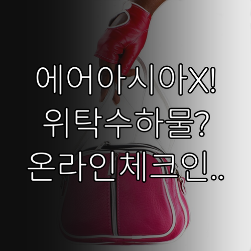 에어아시아 X 위탁 수하물과 온라인 ..