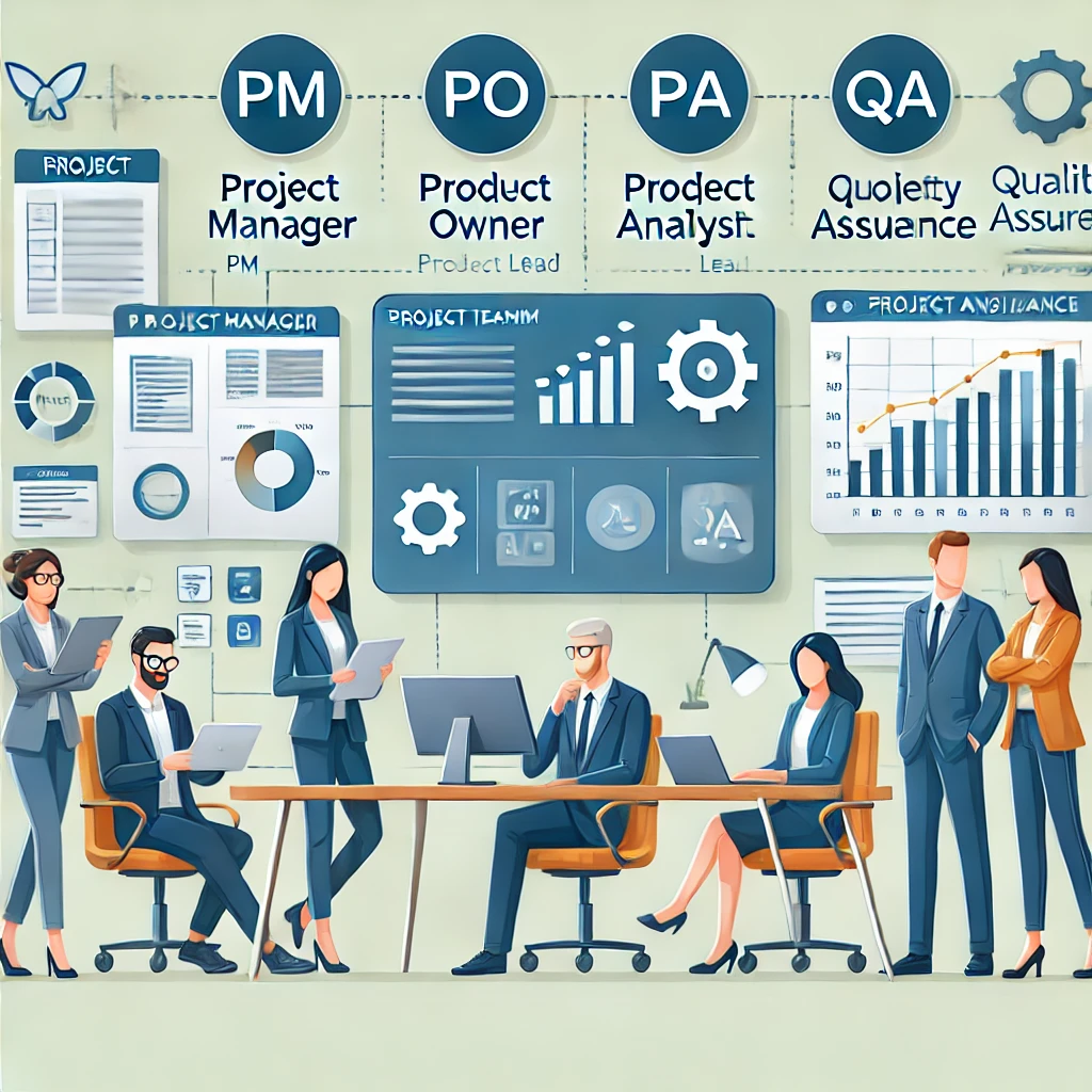 프로젝트 구성원 역할 명칭에 대한 이미지