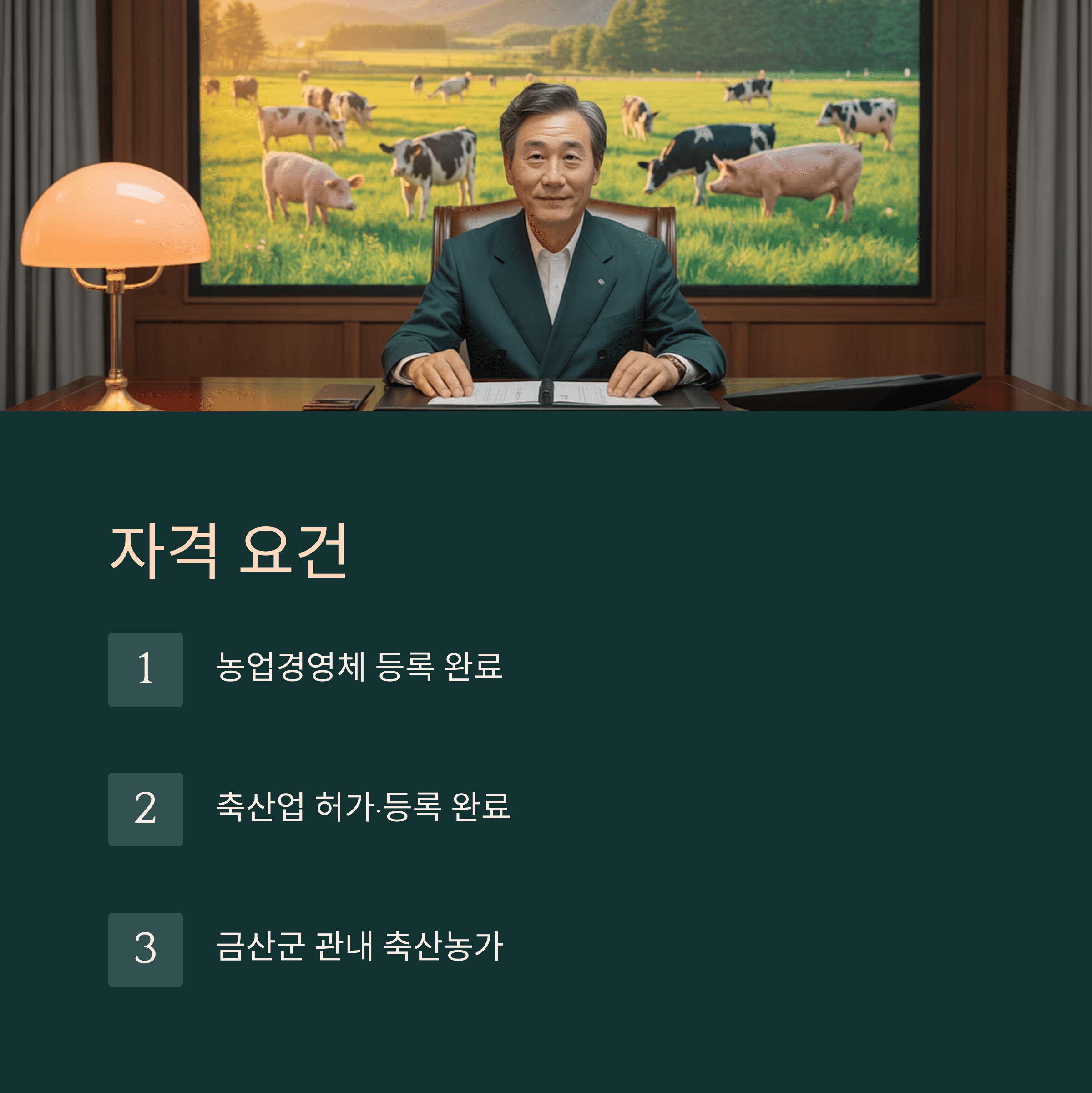 금산군 축산 농가 가축 재해 보험금 지원 자격 요건