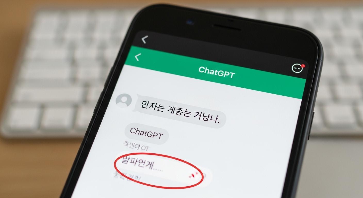 챗지피티 한글 오류