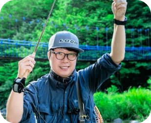 낚시하는 청년