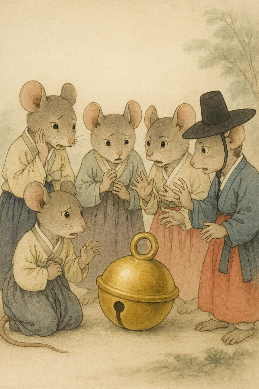 고양이목에방울달기