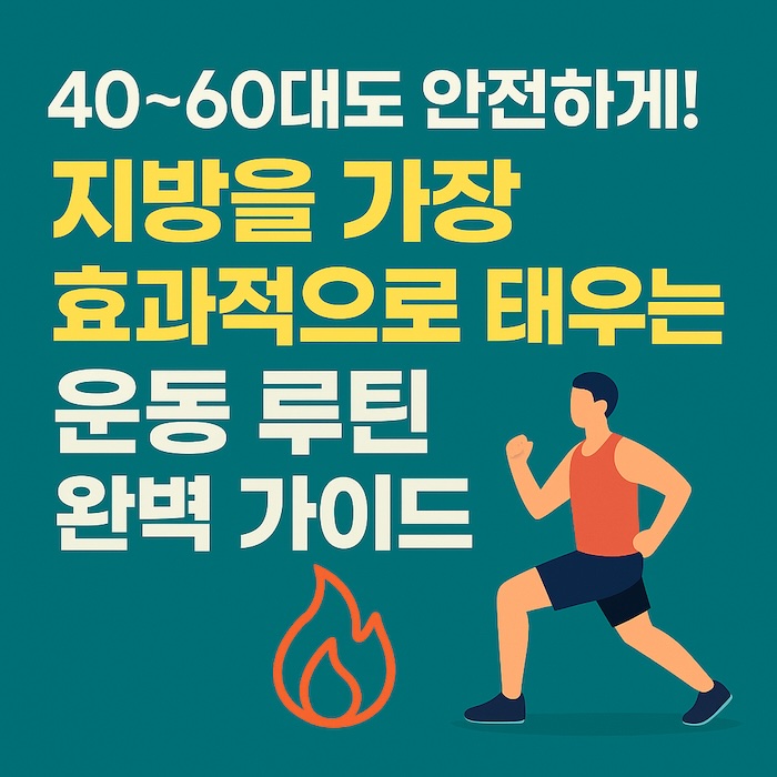 40~60대도 안전하게! 지방을 가장 효과적으로 태우는 운동 루틴 완벽 가이드