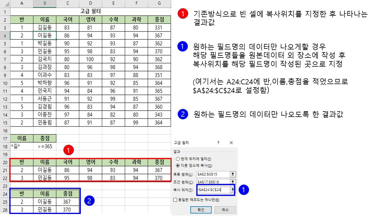 원하는 필드의 데이터만 추출하는 방법