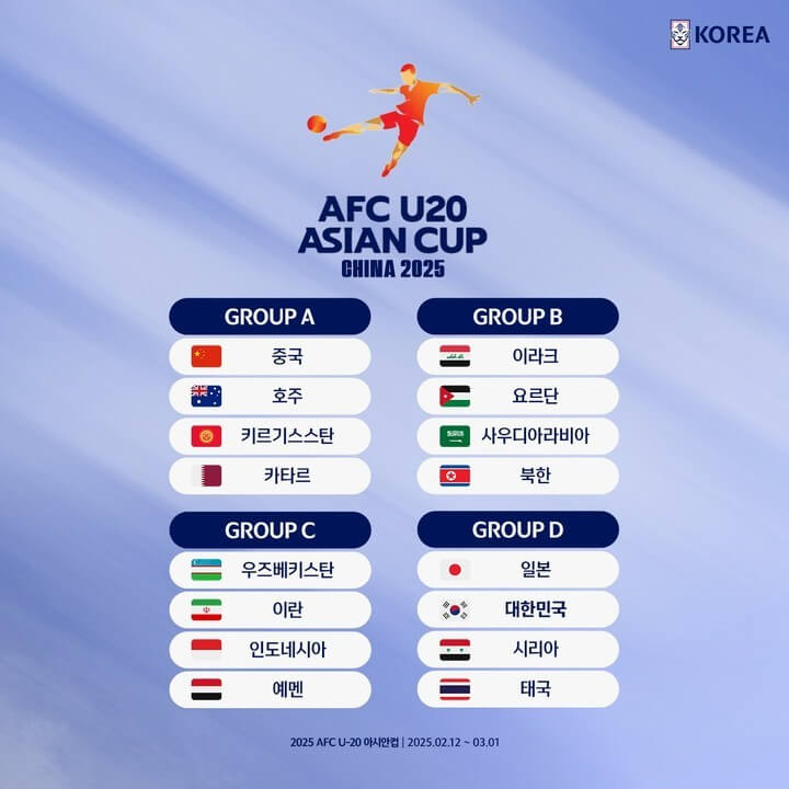 #AFCU20 #아시안컵 #한국축구 #축구일정 #U20축구 #중계방법 #선수분석 #조별리그 #토너먼트 #축구팬