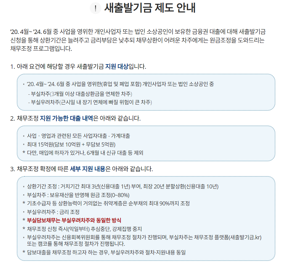 소상공인 새출발지원금 신청방법