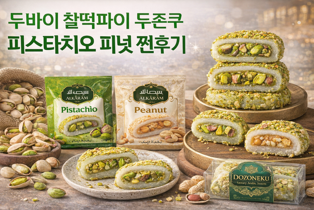 두바이 두존쿠 찰떡파이, 피스타치오맛 실제 먹어본 솔직후기