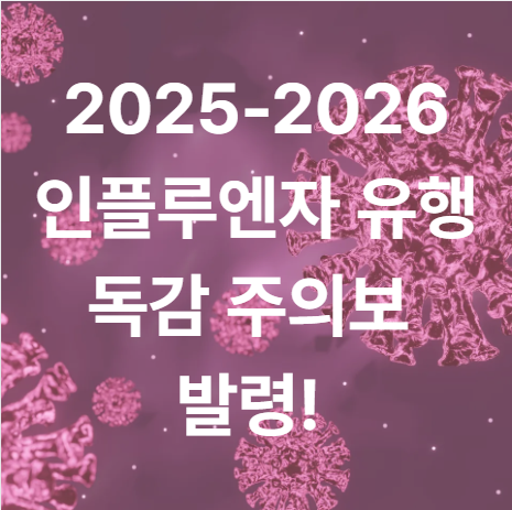 2025‑2026 인플루엔자 유행주의보 발령!