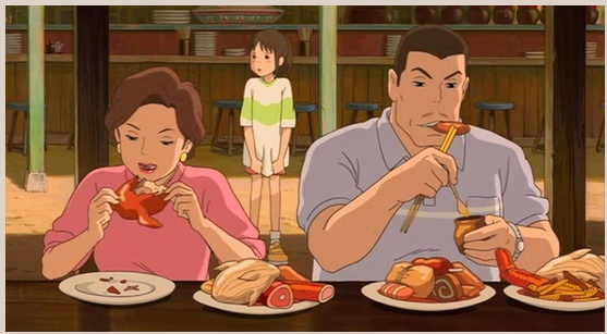 음식을 먹고 돼지가 되는 부모님