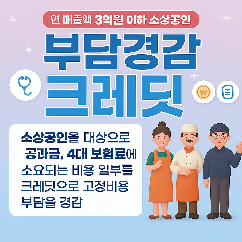 소상공인 부담경감 크레딧 신청방법 총정리 (2025년)
