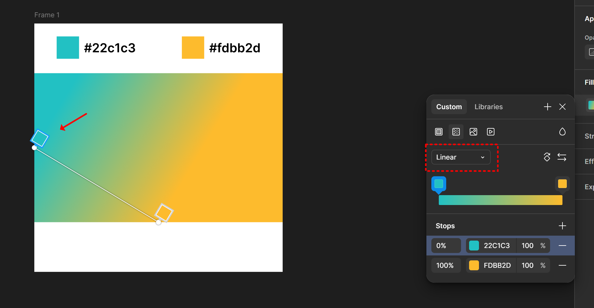 그라데이션 각도 조절하는 방법