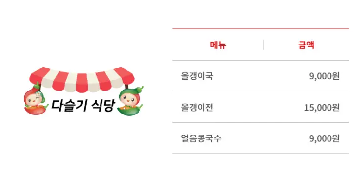 괴산고추축제 먹거리