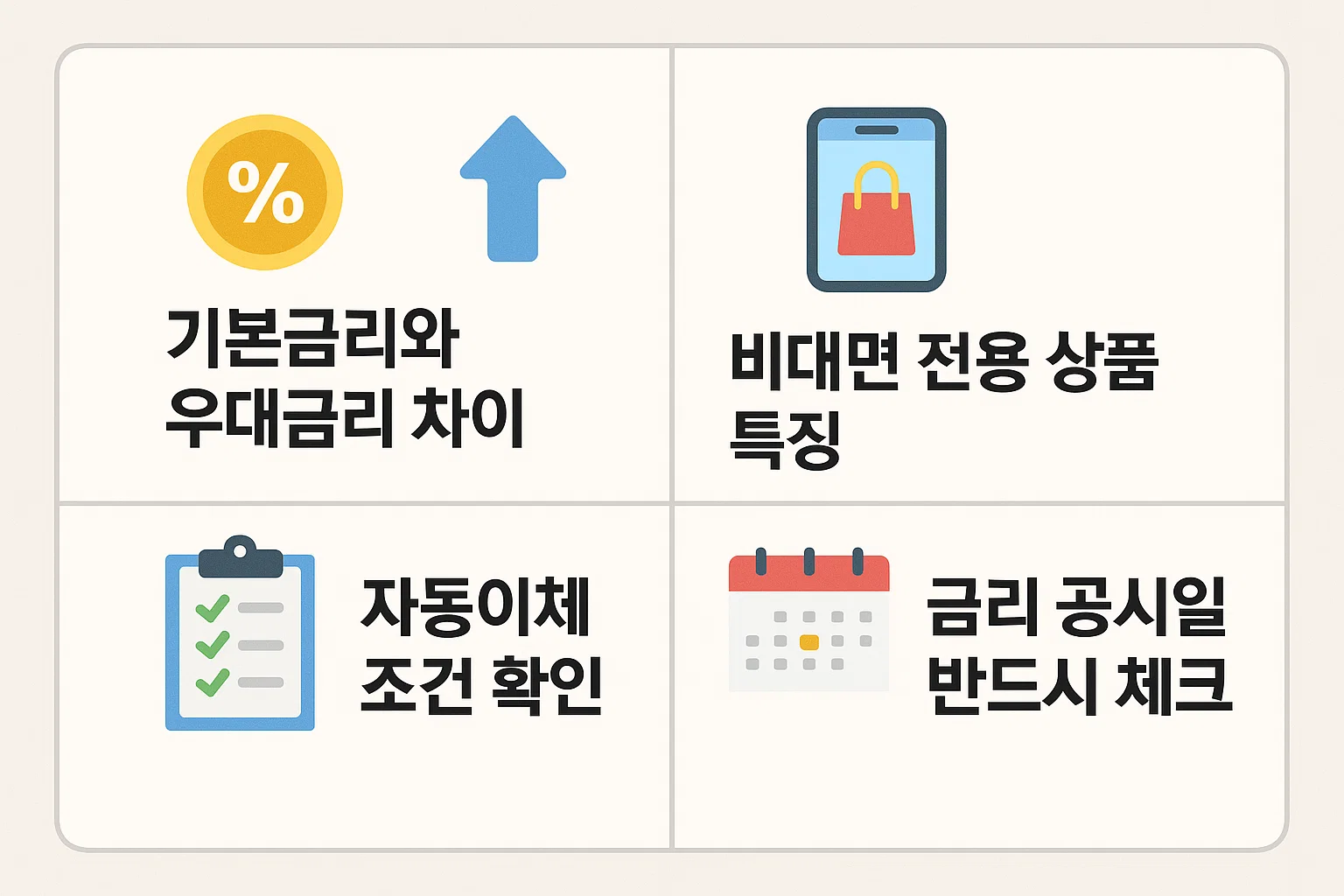 NH올원e적금, 청년적금, 비대면 전용 상품 등 주요 정기적금의 기본금리와 우대금리 차이를 비교한 2025년 기준 인포그래픽