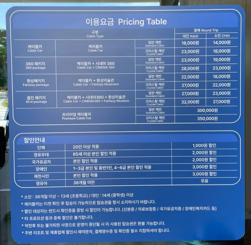 청풍호반 케이블카