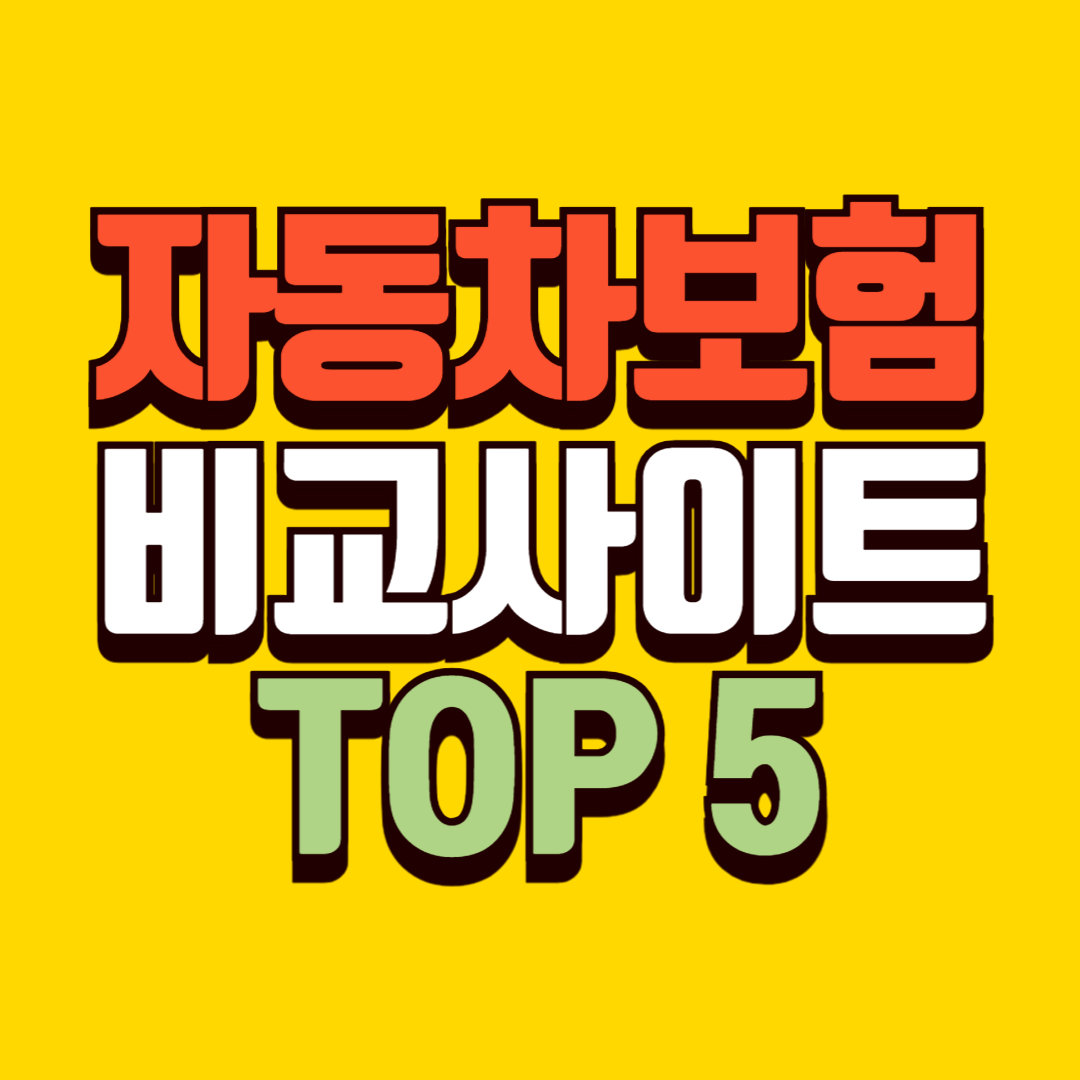 자동차 보험 비교 사이트 TOP 5