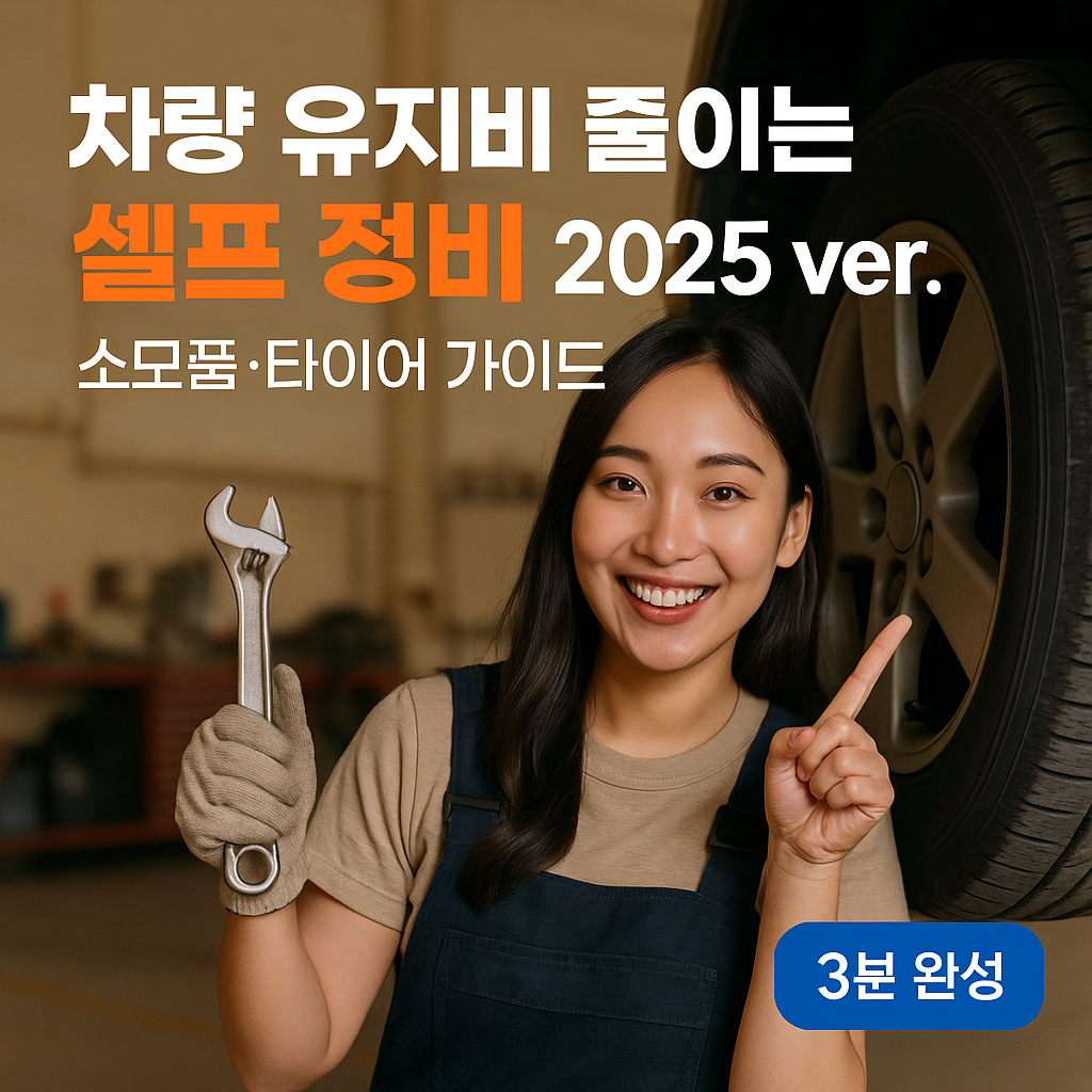 차량 유지비 줄이는 셀프 정비 2025 ver. 소모품&middot;타이어 가이드
