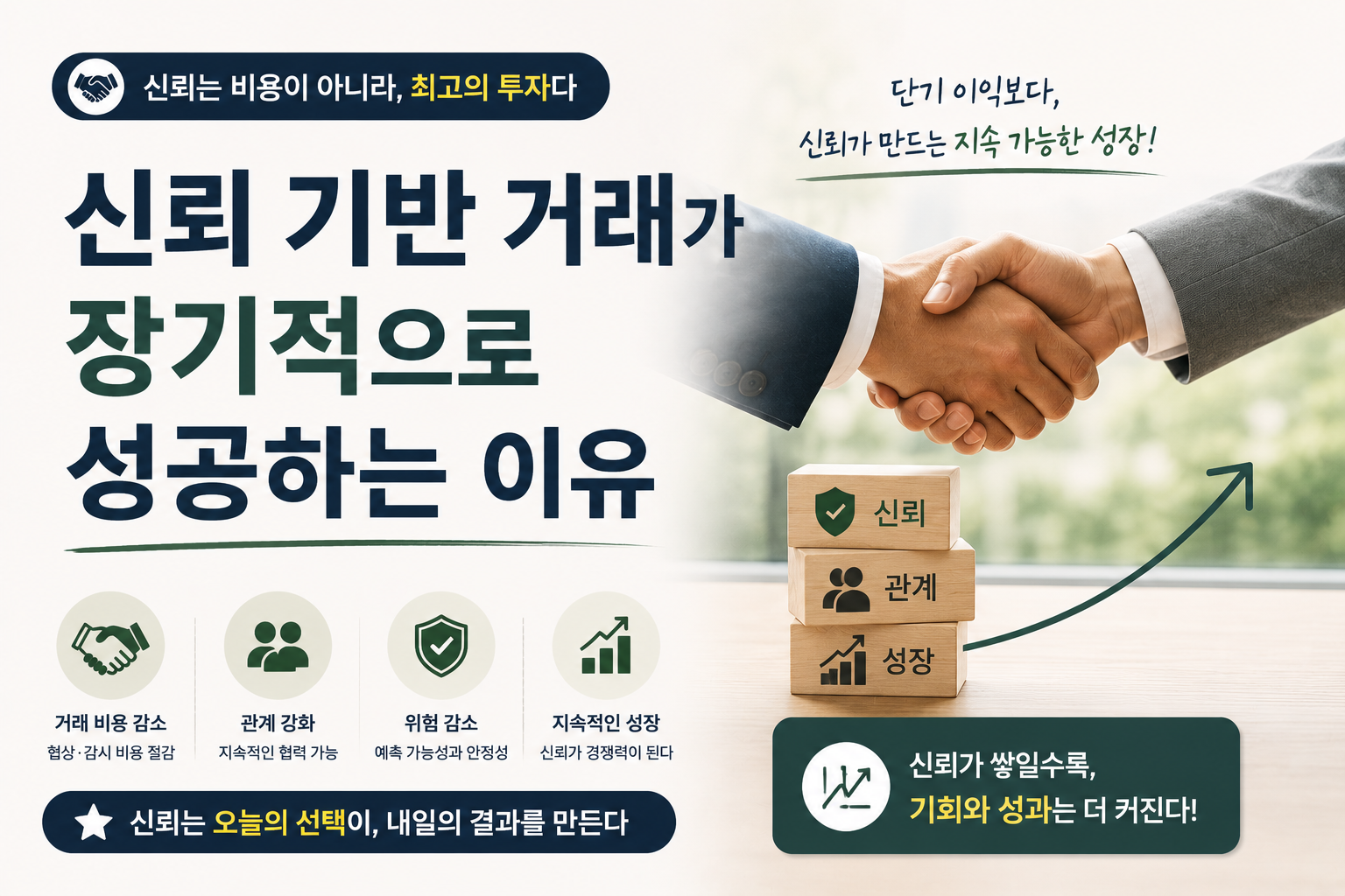 신뢰 기반 거래가 장기적으로 성공하는 이유