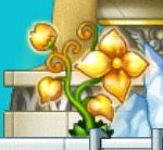 황금 꽃 무더기