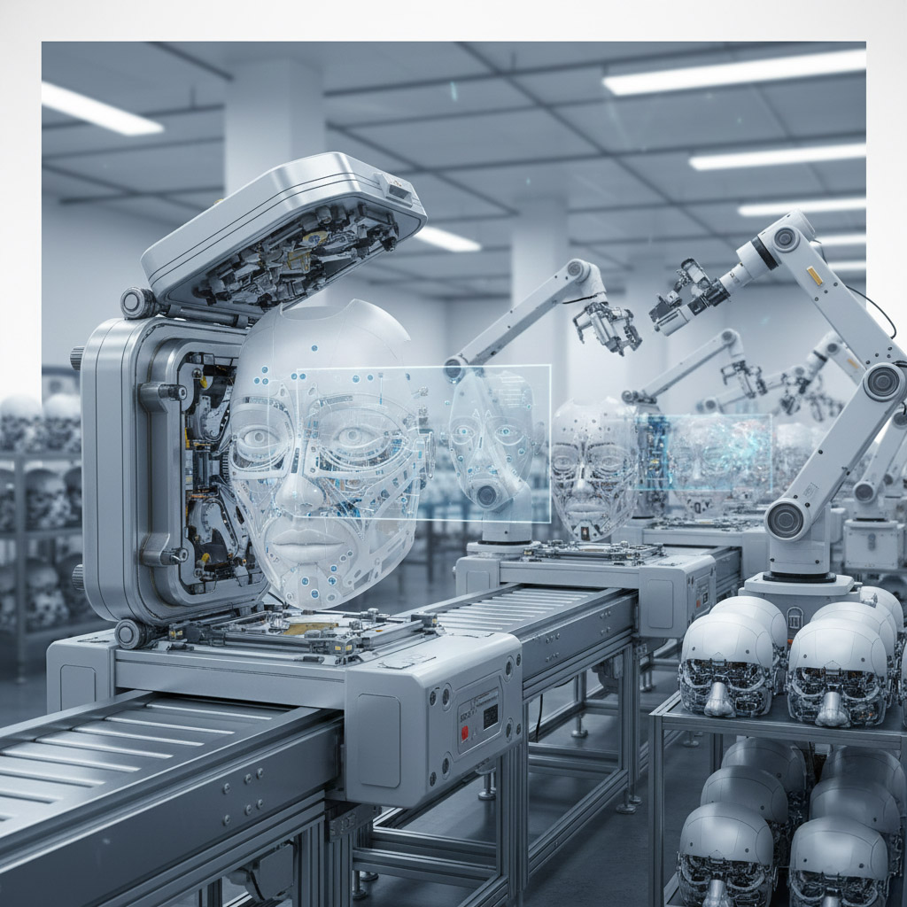 휴머노이드 얼굴의 대량 생산 공정 설계