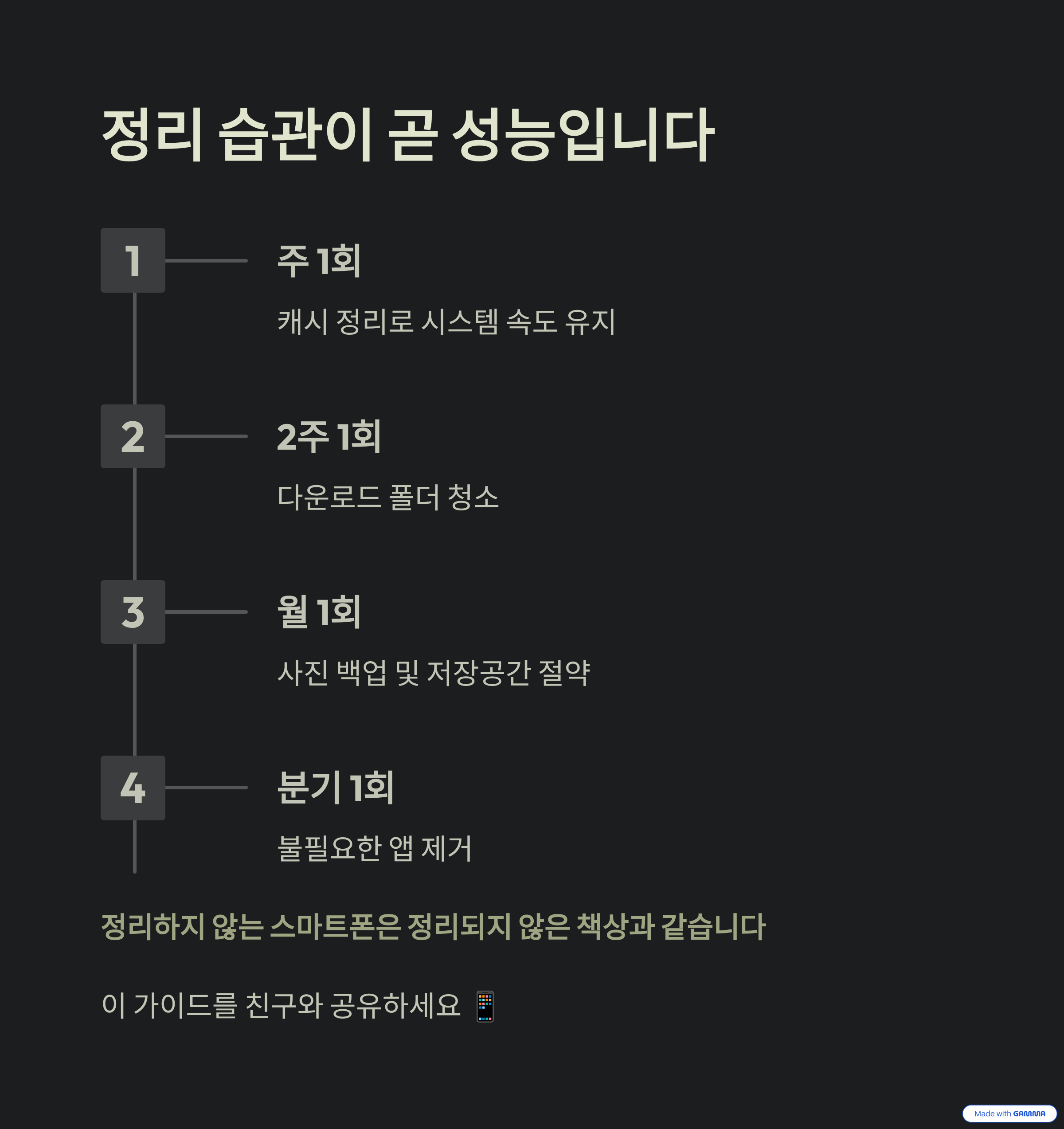스마트폰 저장공간 부족할 때 대처법 ❘ 캐시&middot;사진&middot;앱&middot;파일 정리 완벽 가이드 (2025 최신)