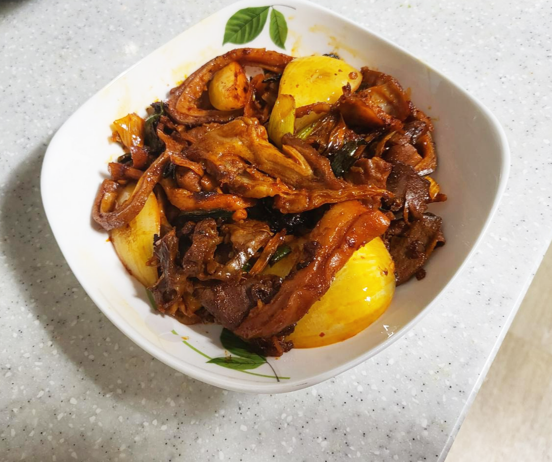 특수부위볶음 완성