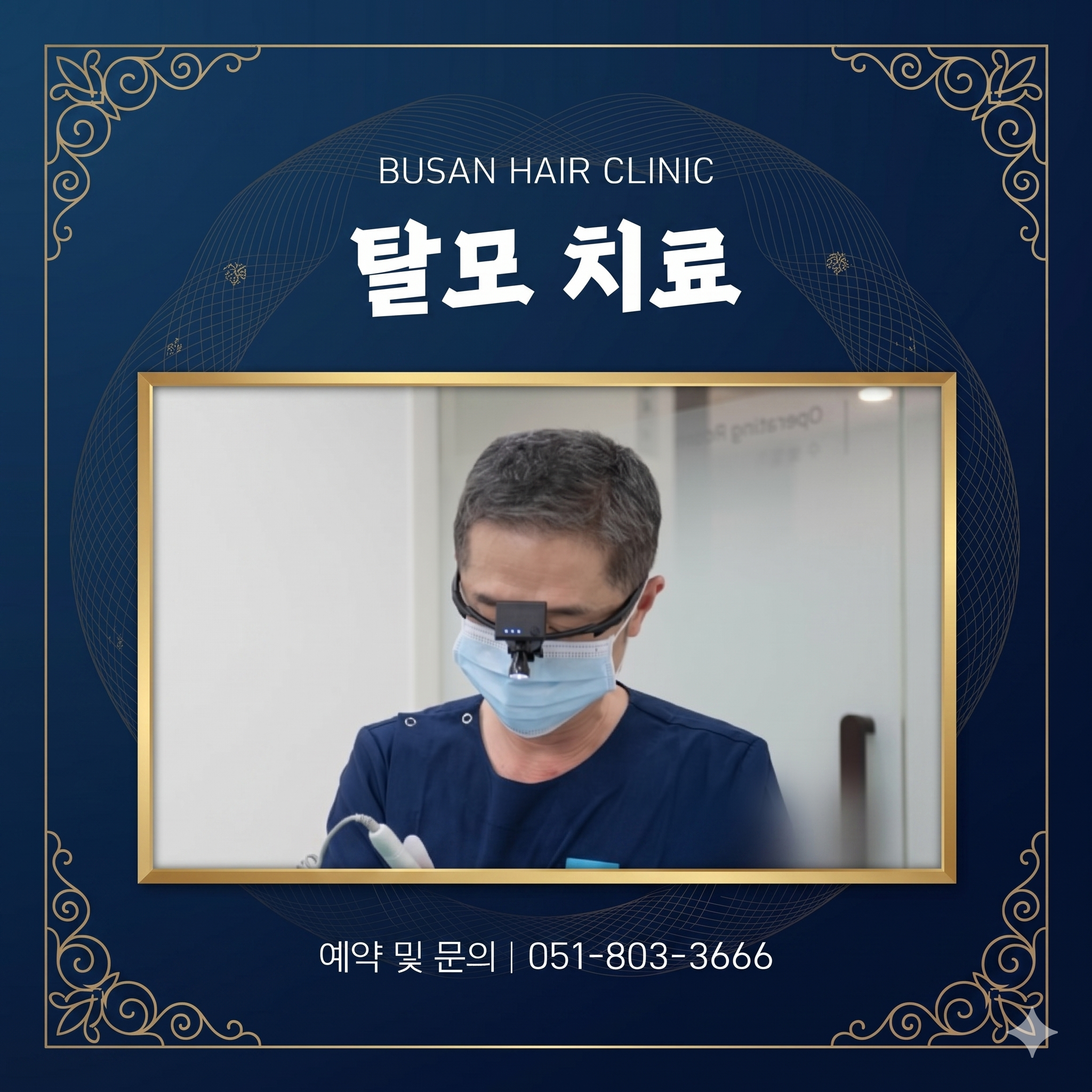 ai로 제작한 부산탈모치료병원인 헤어로의원을 소개하는 이미지