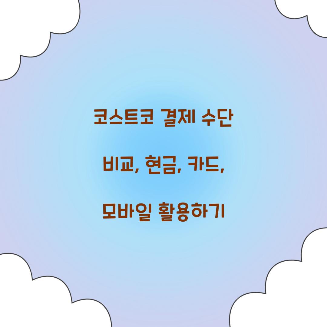코스트코 결제 수단