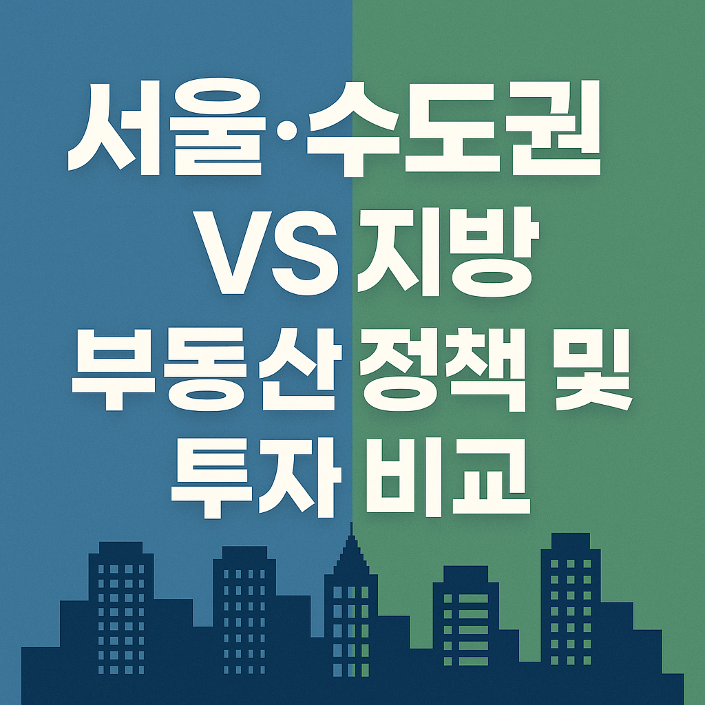 서울 수도권 지방 부동산 정책 및 투자 비교