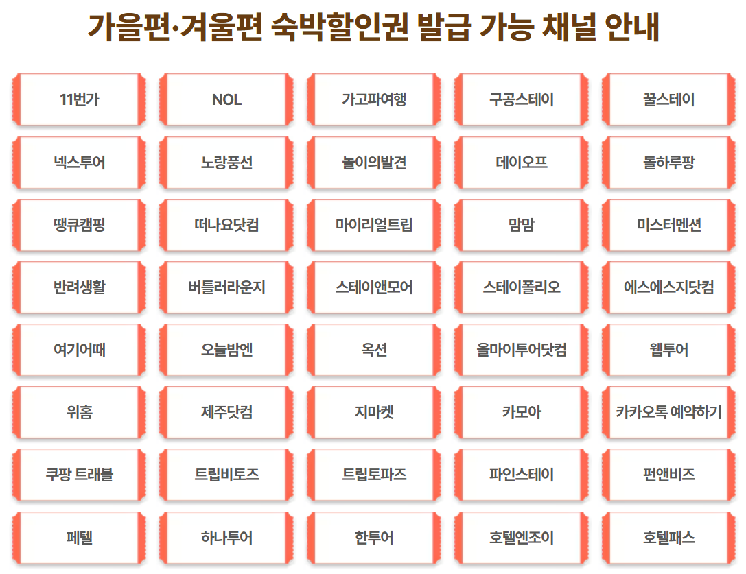 2025년 숙박페스타 가을편! 숙박 할인 쿠폰 받는 방법, 기간, 사용지역, 주의사항 총정리
