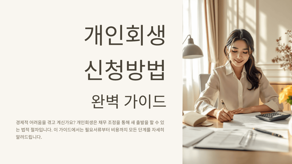 개인회생 신청방법, 필요서류부터 비용까지 총정리