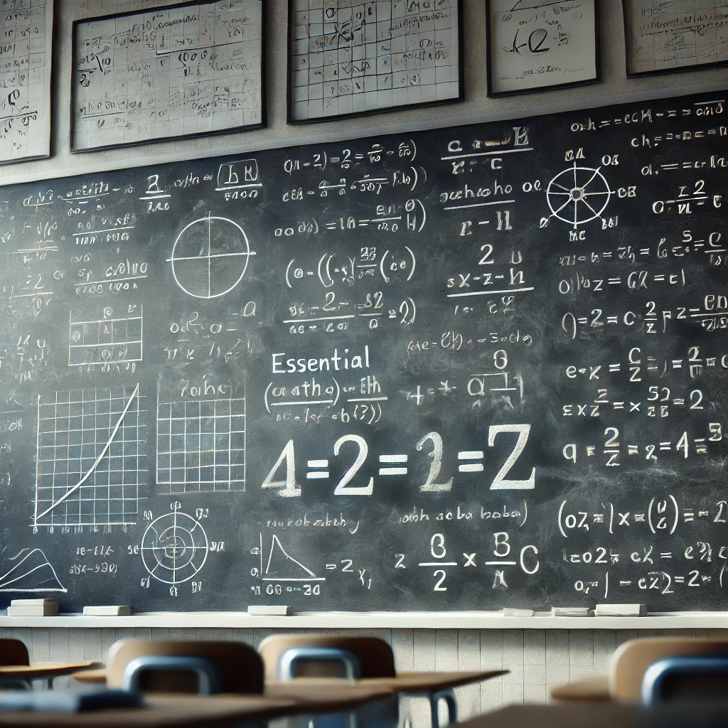 수학 공식이 꽉 채워진 칠판