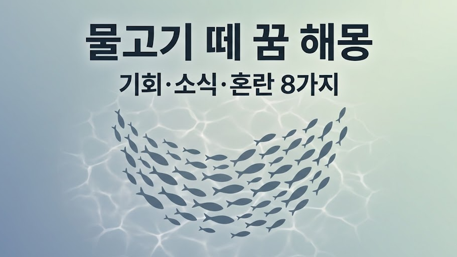 물고기 떼 꿈 해몽: 기회·소식·혼란 신호 8가지(감정 체크)