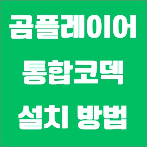 곰플레이어 통합코덱설치 방법