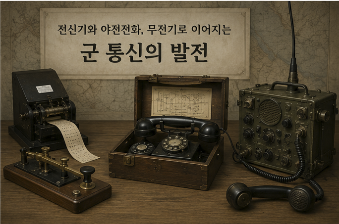 전신기와 야전전화, 무전기로 이어지는 군 통신의 발전