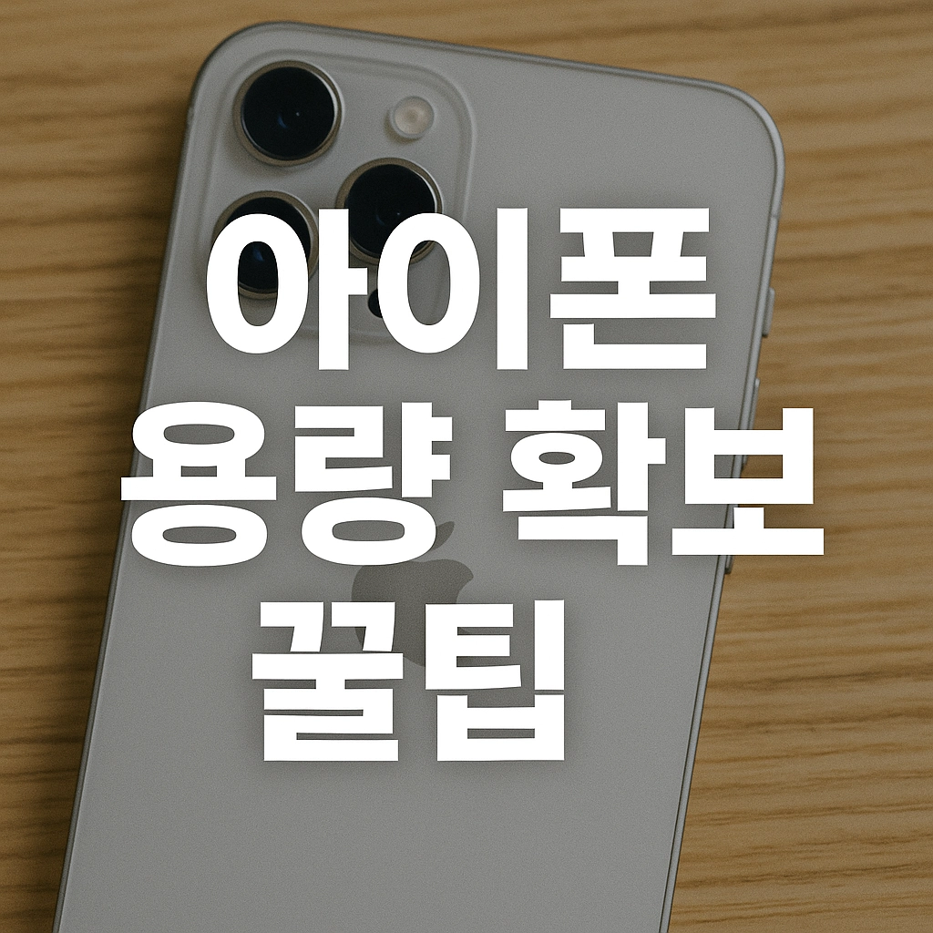 아이폰 저장공간 부족 해결하는 실전 꿀팁 모음