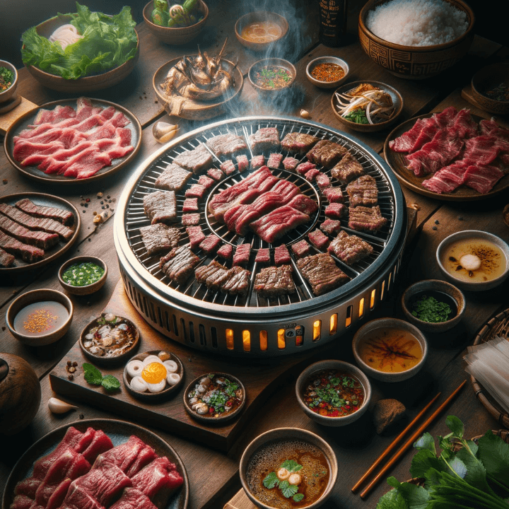 &#39;Banh Can&#39;과 &#39;Lac Canh&#39;s Grilled Beef&#39;