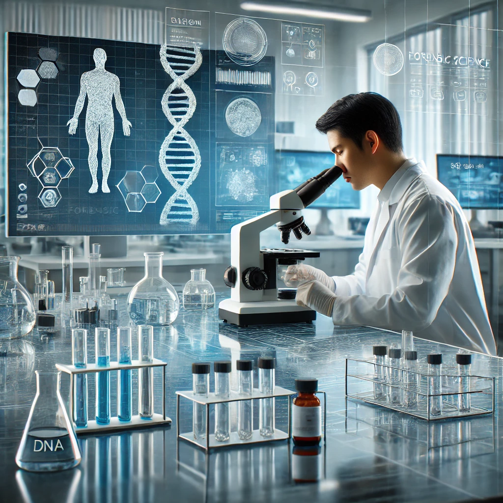 국과수 연구원의 실험장비 사용하는 모습