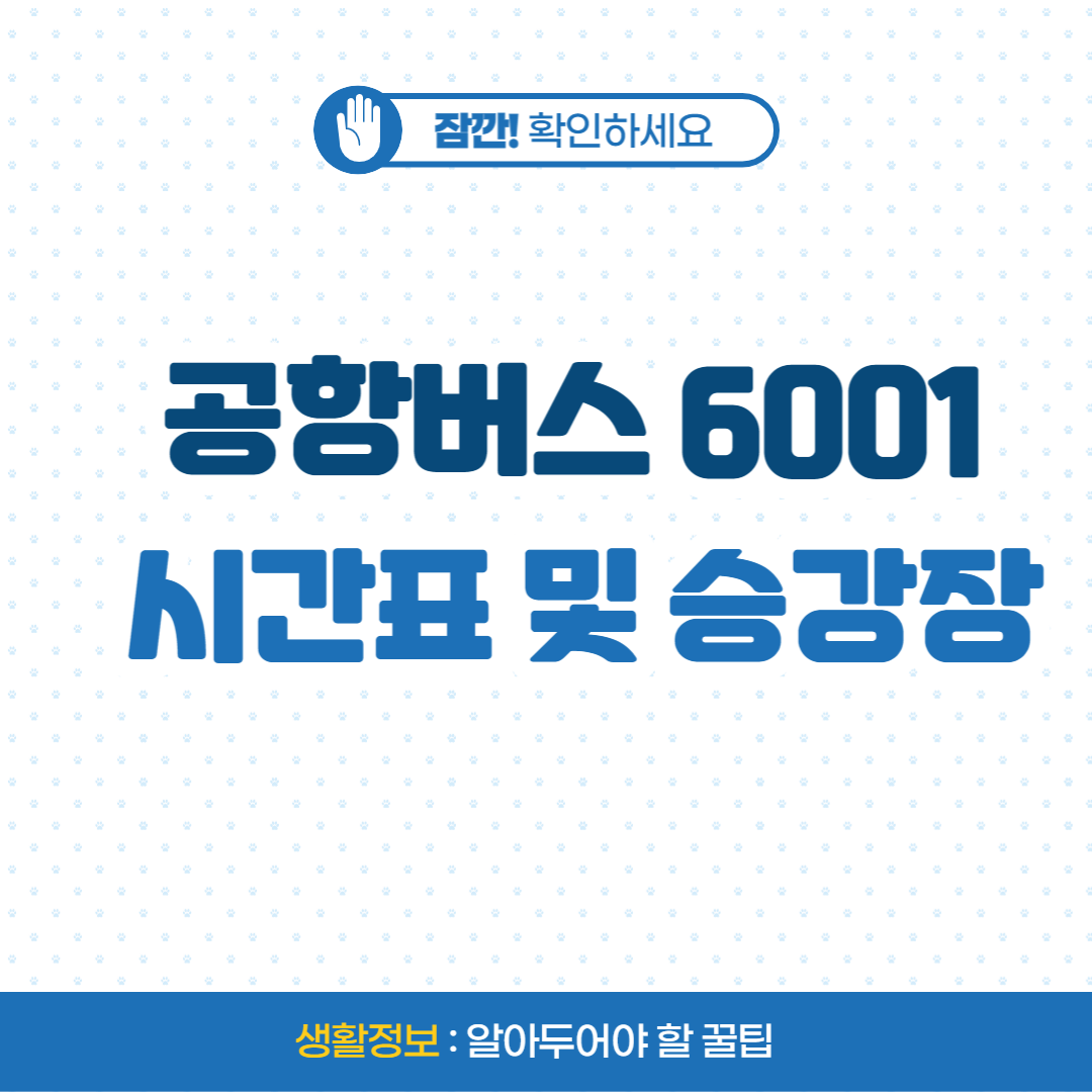 공항버스 6001 시간표