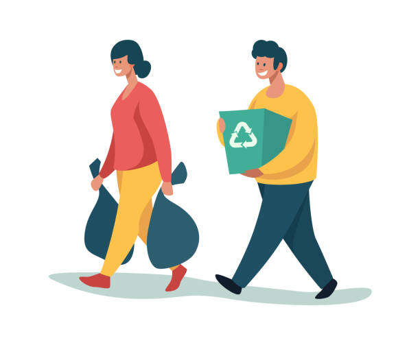 쓰레기를-분리배출하는-남녀