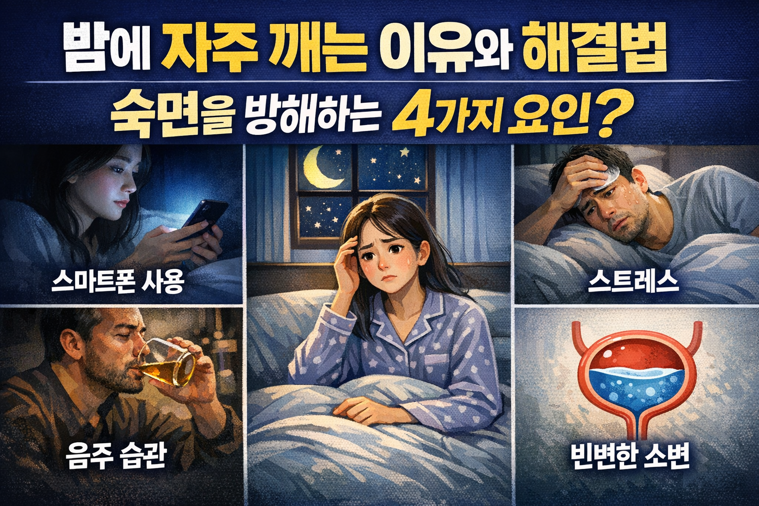 밤에 자주 깨는 이유