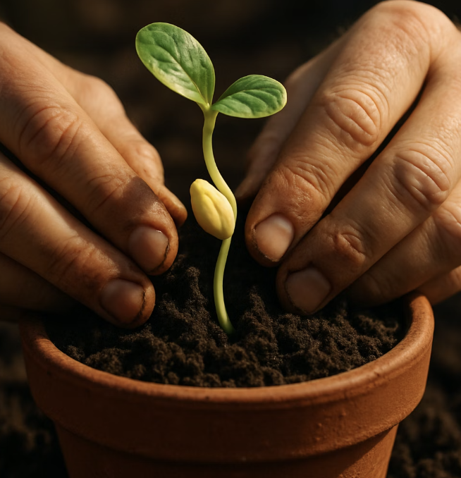 새싹을 위한 아늑한 흙집 짓기