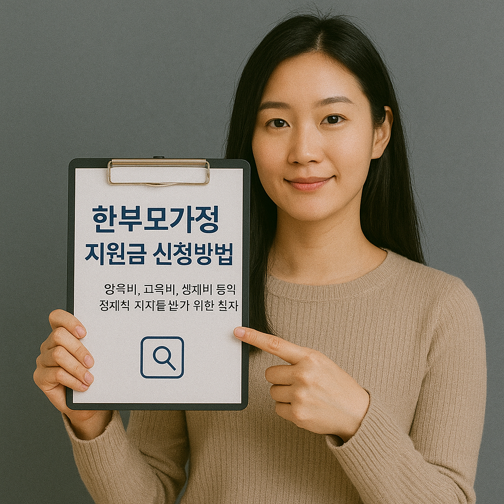 한부모가정 지원금 신청방법