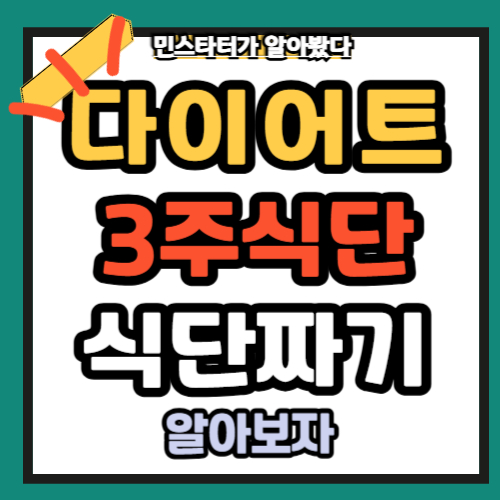 다이어트 식단 추천 식단짜기 3주 완성