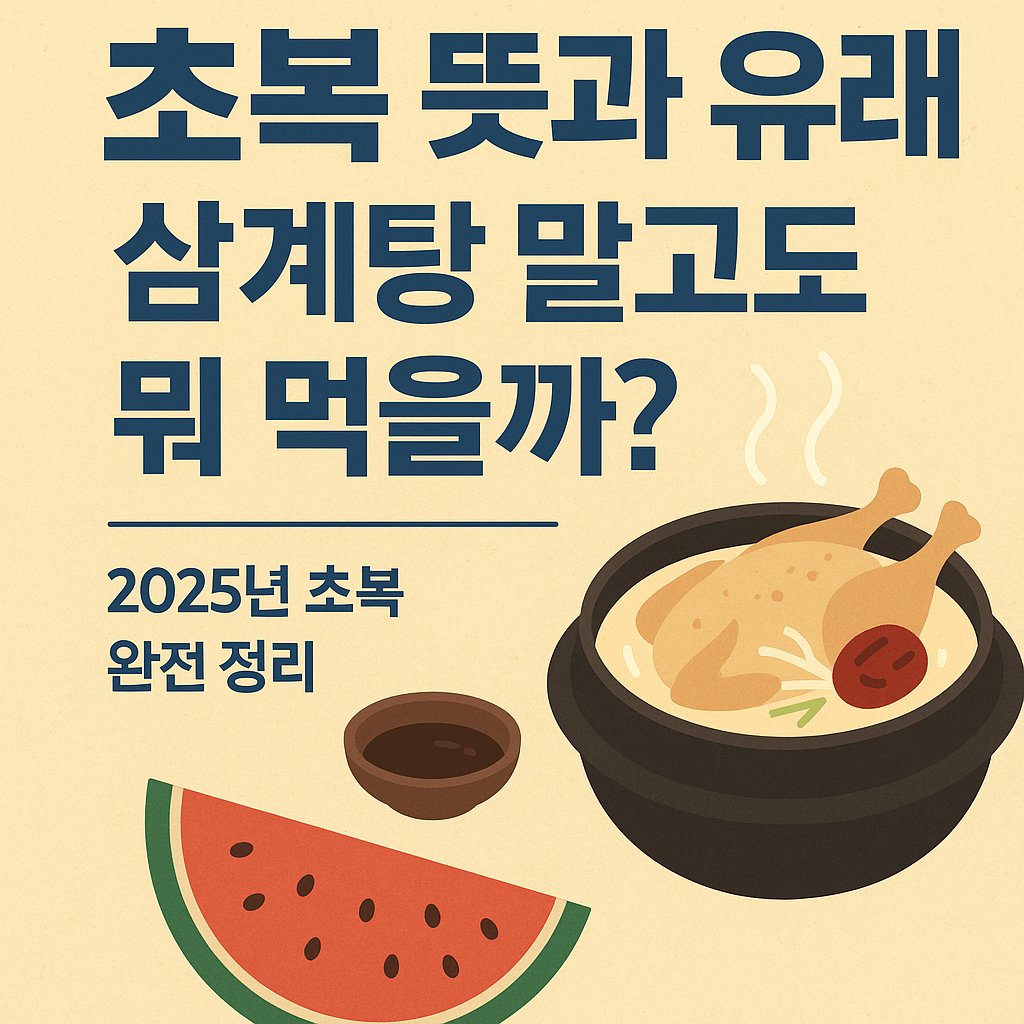 초복의 뜻과 유래